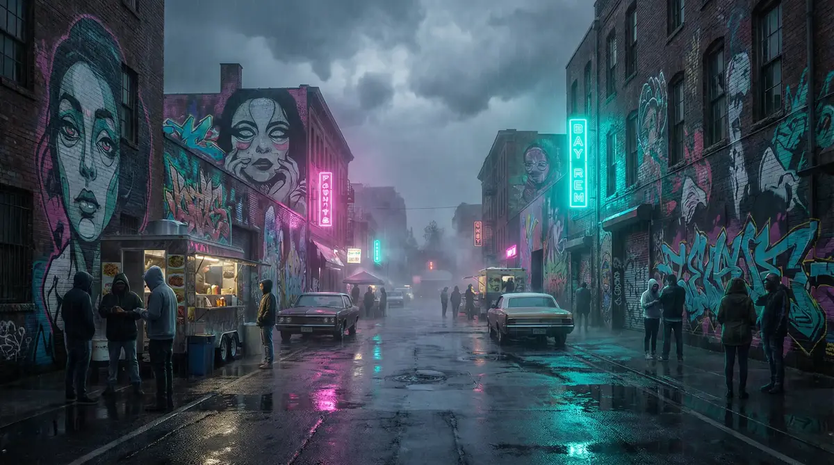 深夜影院 - 雨夜壁画街